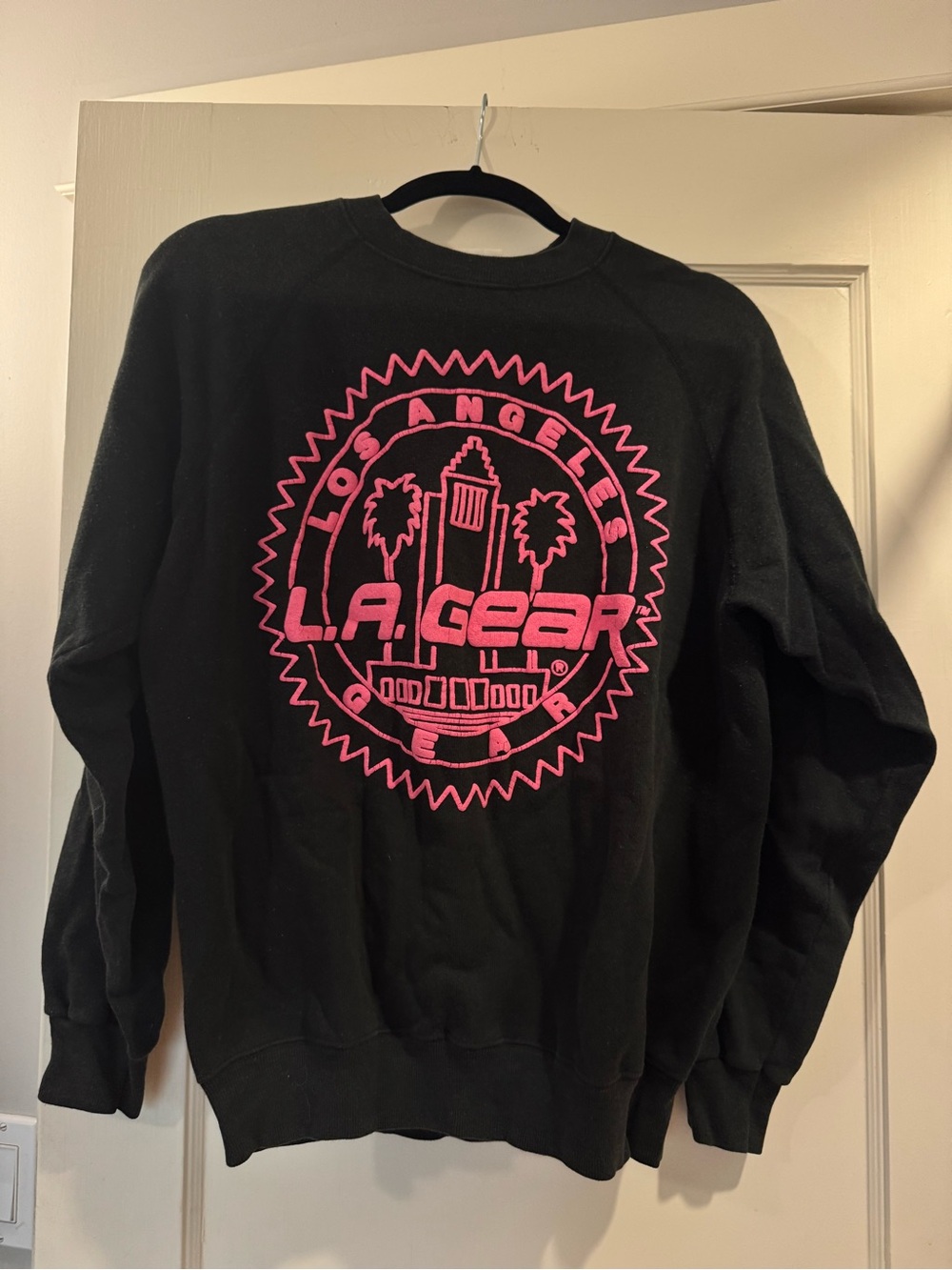 Vintage unisex made in USA L.A. Gear Crewneck with Hot Pink Los Angeles Seal